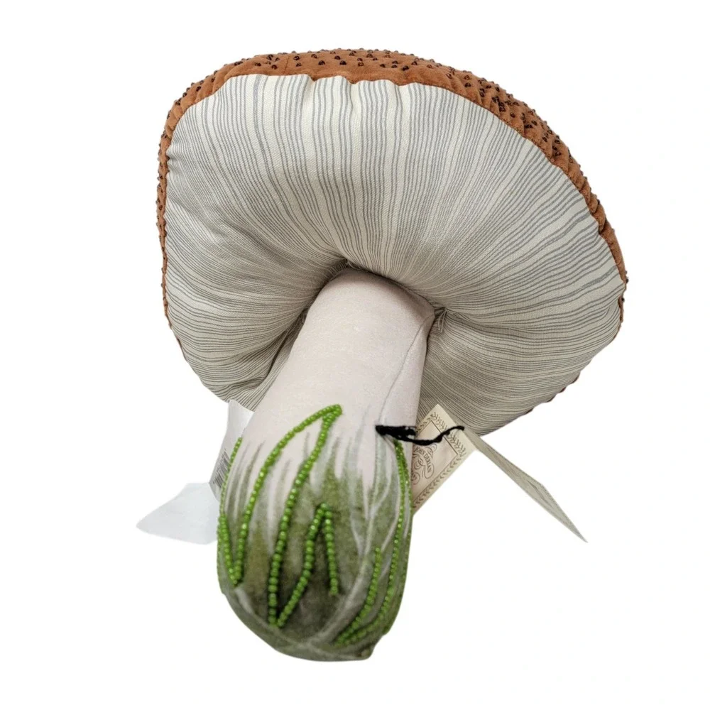 John‎ Derian X Target 2024 Mushroom Pillow Brown Embellished Thanksgiving New
